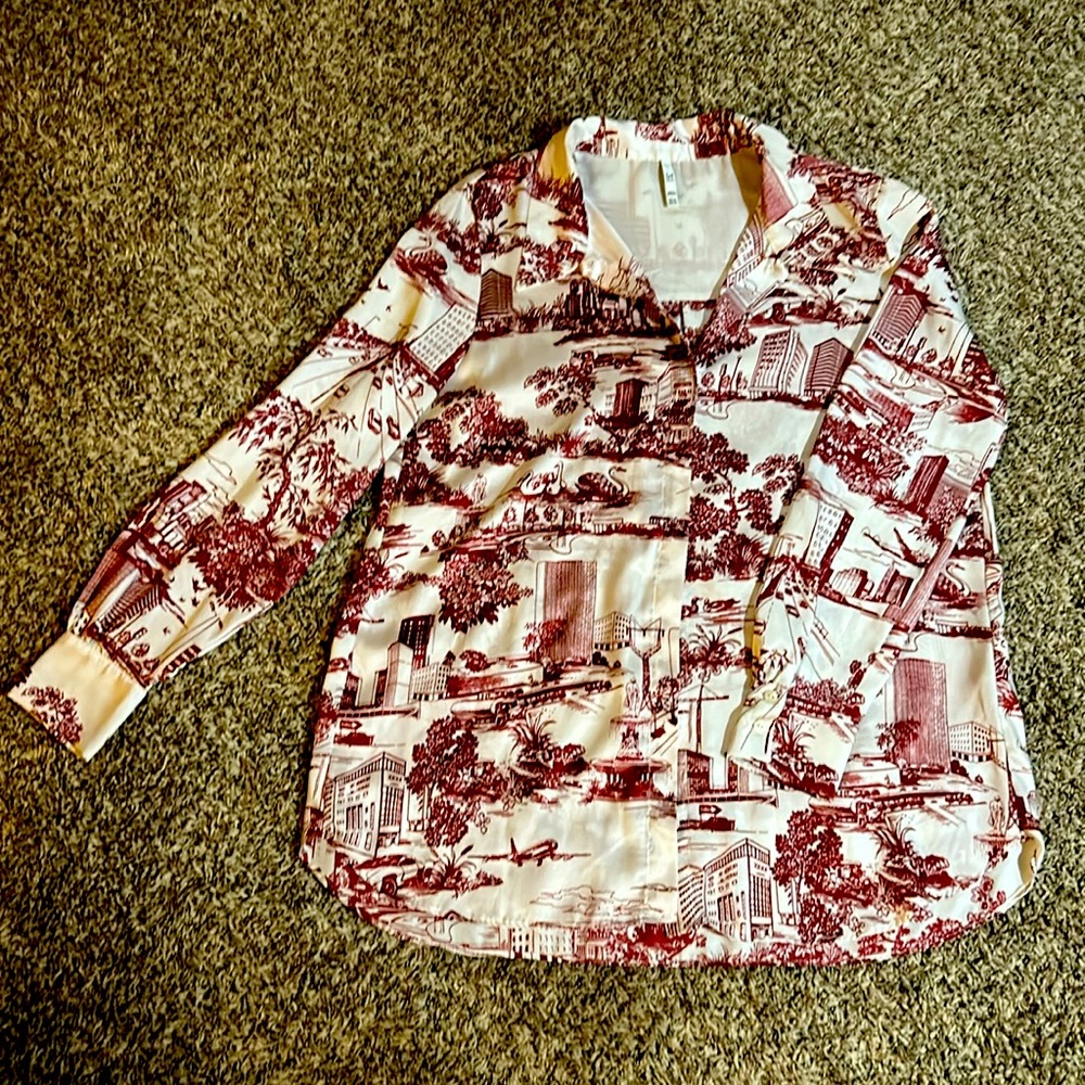 Zara Trf Toile Blouse XL